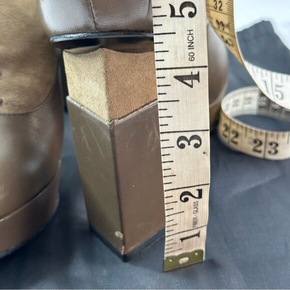 Fendi Women’s Brown Designer Suede Leather Oxford‎ Luxury Ankle Boot EU 37.5 - Picture 13 of 14